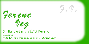 ferenc veg business card